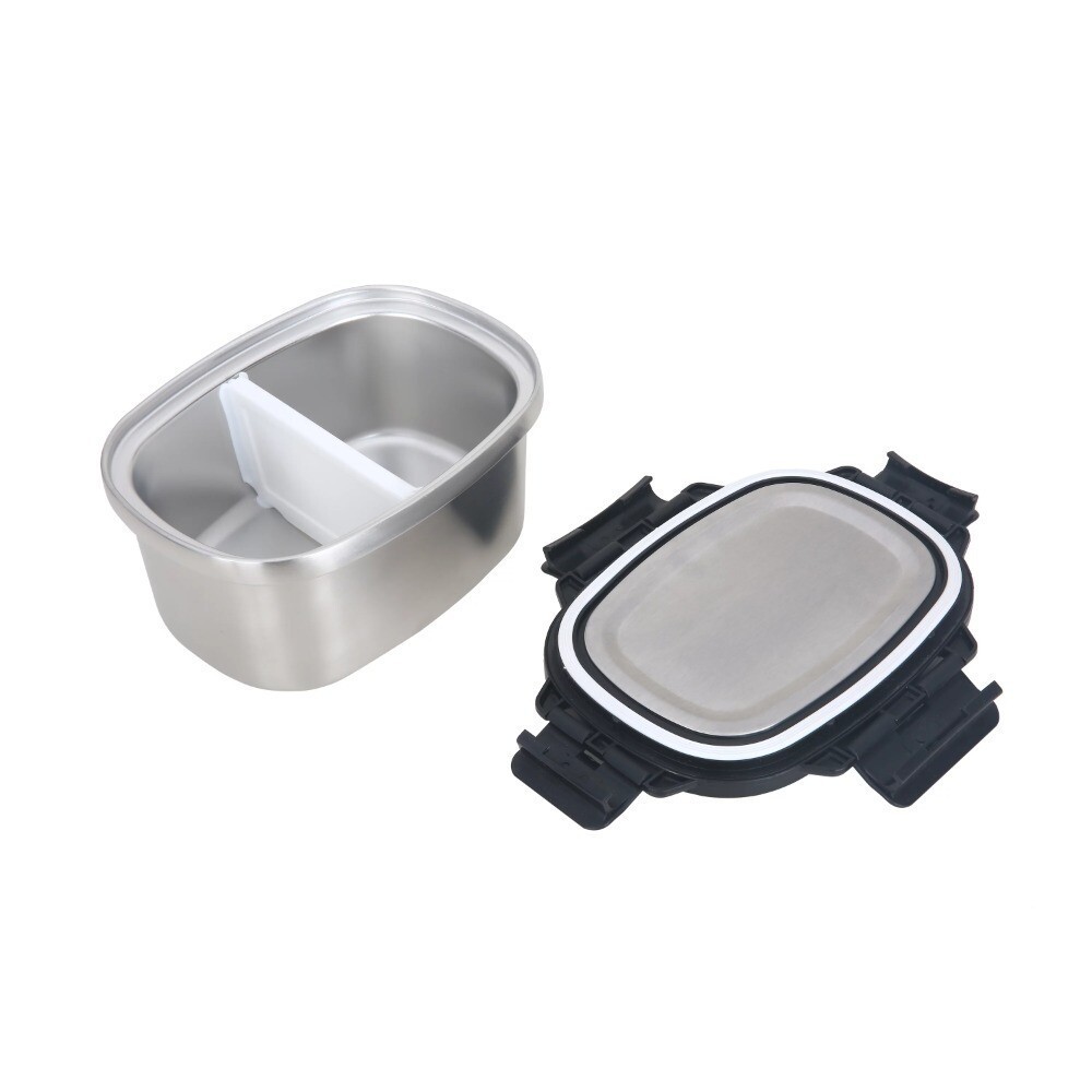 Stainless Steel Insulated Food Container W/ Divider 33oz Hot/Cold Lunch Box