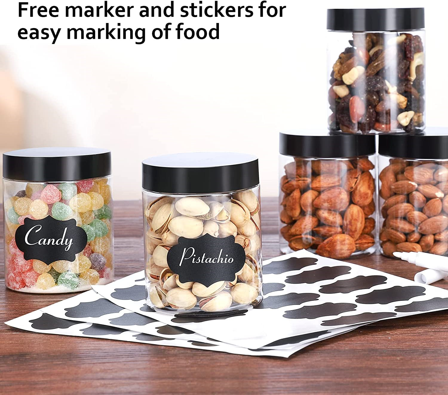 40 Pack Plastic Jars with Lids Gencywe 8 Oz Clear Slime Cosmetics Containers..