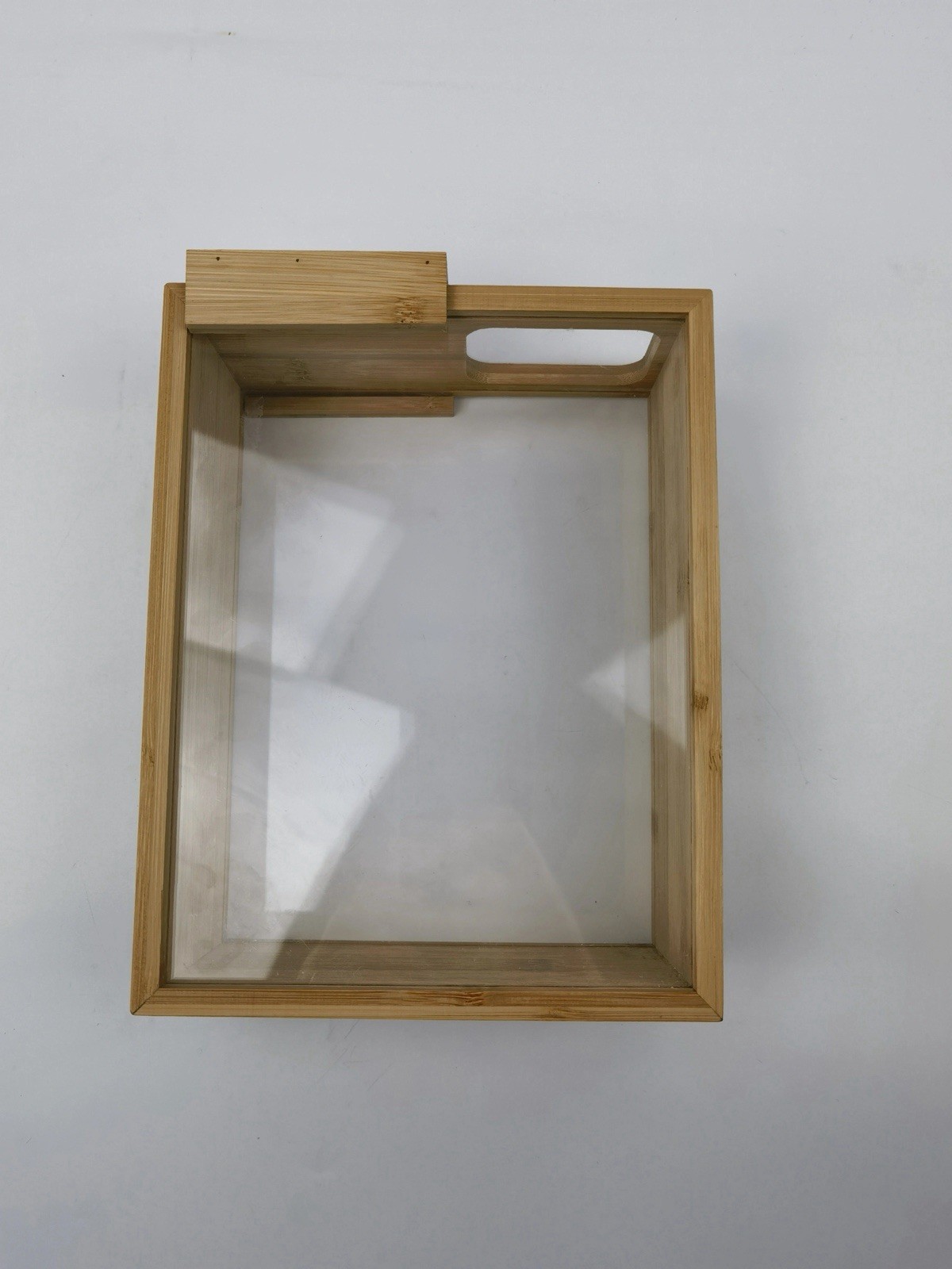INCOM Bamboo Food Storage Container Sliding Lid Clear Pantry Box Rice Beans