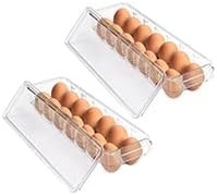Utopia Home Egg Container With Lid and Handle for Refrigerator Organization- Pac
