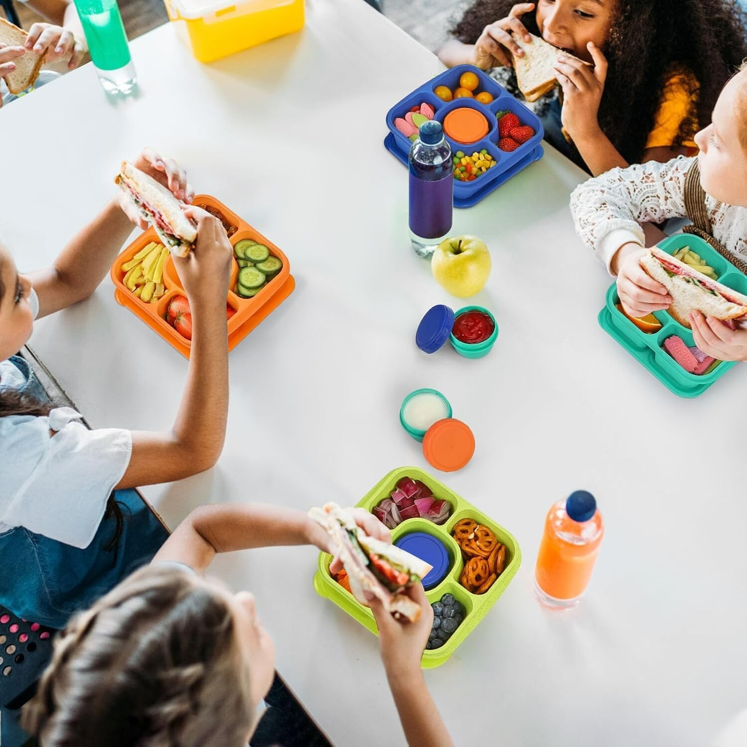 Caperci Original Lunchable Snack Containers for Kids & Adults – Jewel Brights