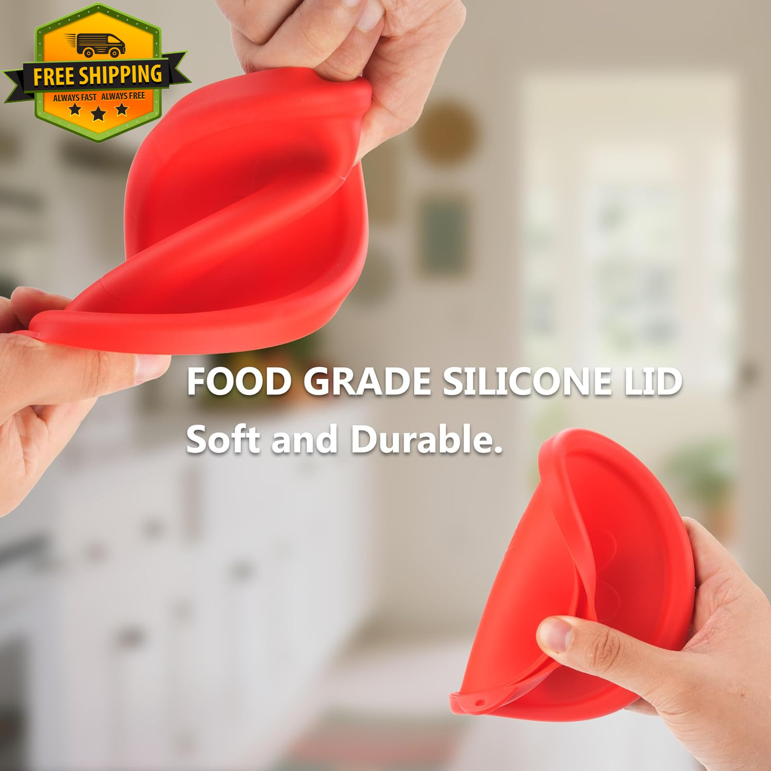2 Pack Silicone Replacement Lids for Pyrex 7401-S 3 Cup Mixing Bowls