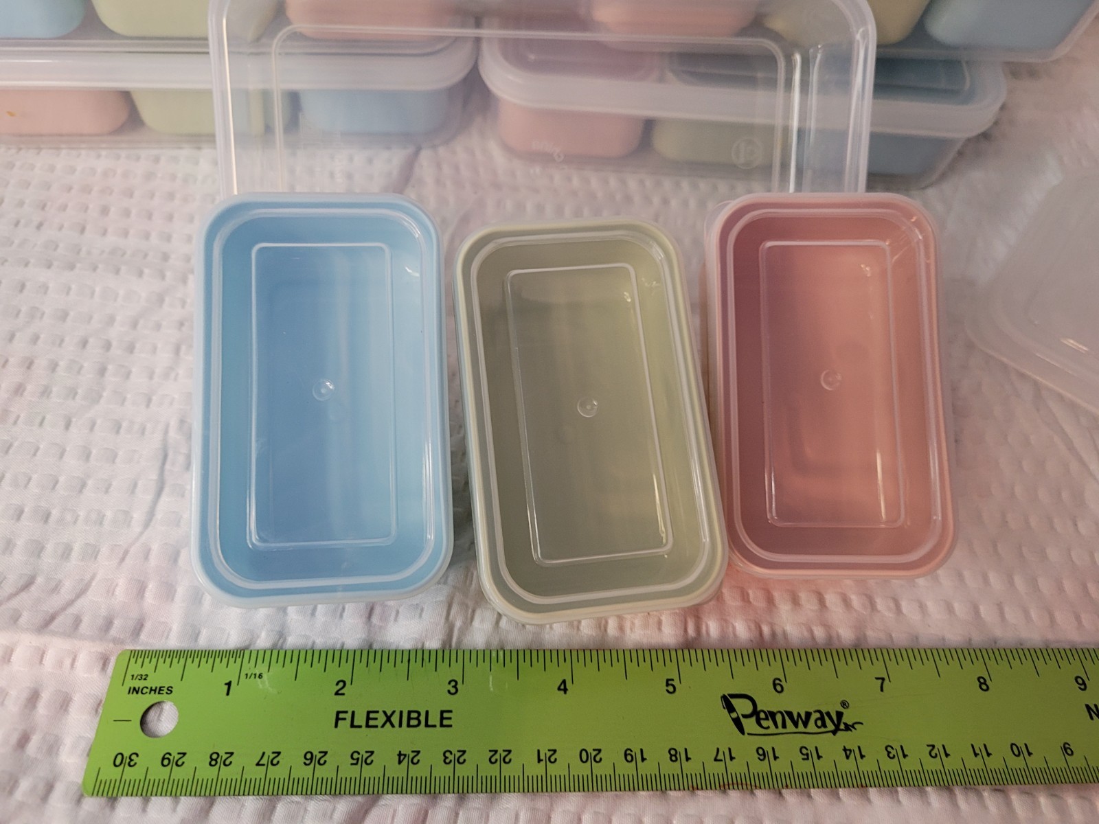6 Set Snack Containers with 3 Removable Compartments, Food Storage Containers