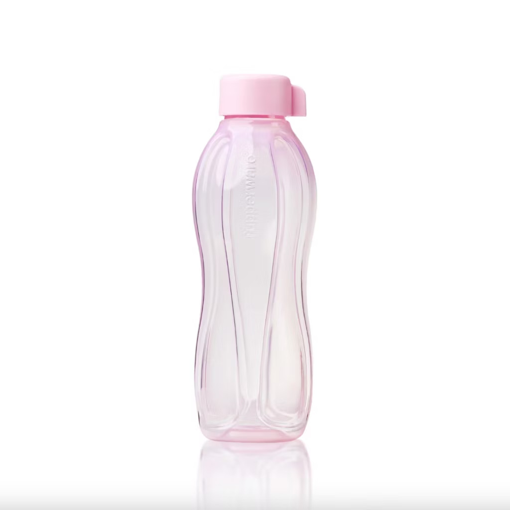 Tupperware Brand Water Bottle Flip H20 One The Go Easy Eco Gray 1Litter
