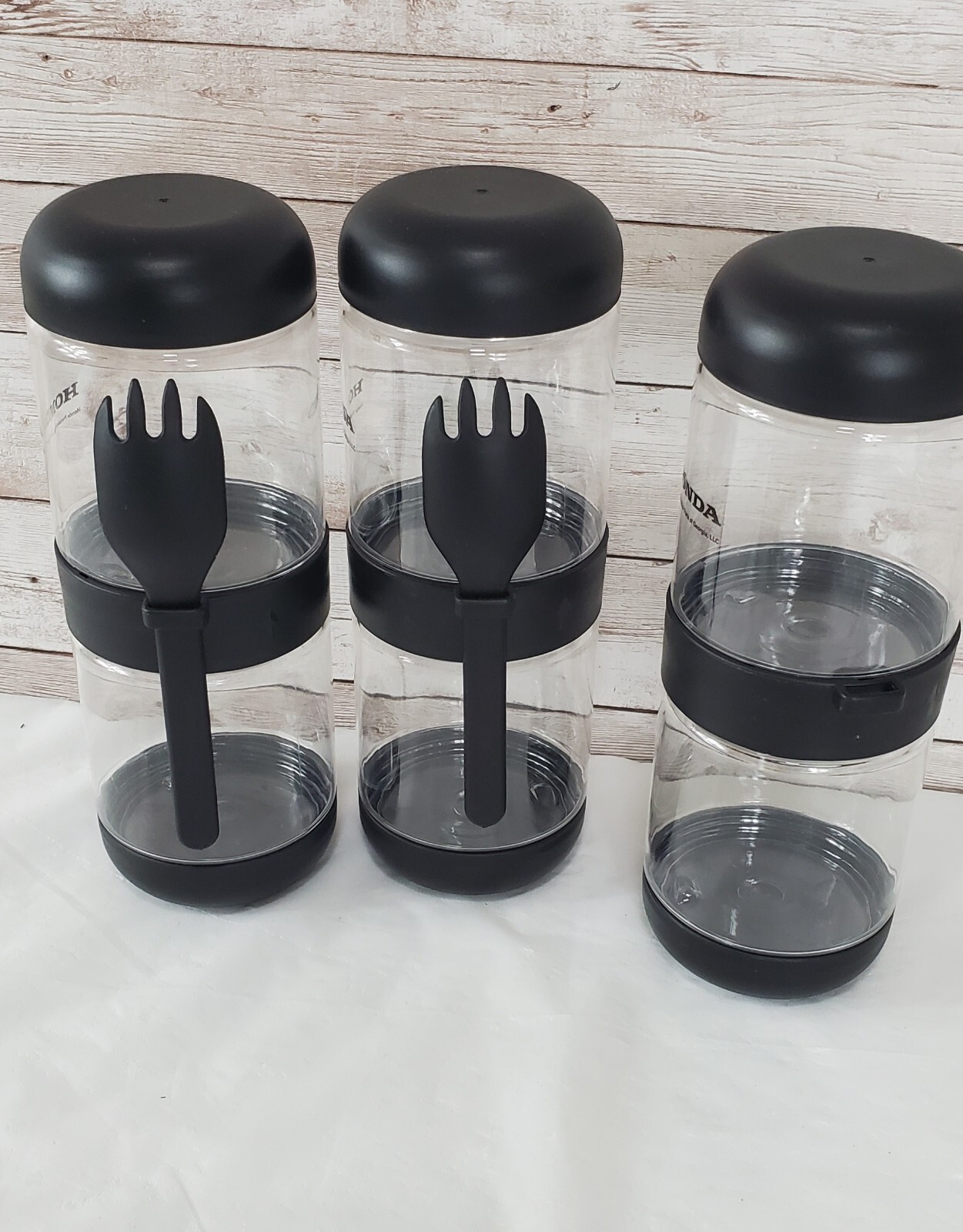 Lot of 3 Honda Snack Stackers Lunch Container Promotional Corporate Swag