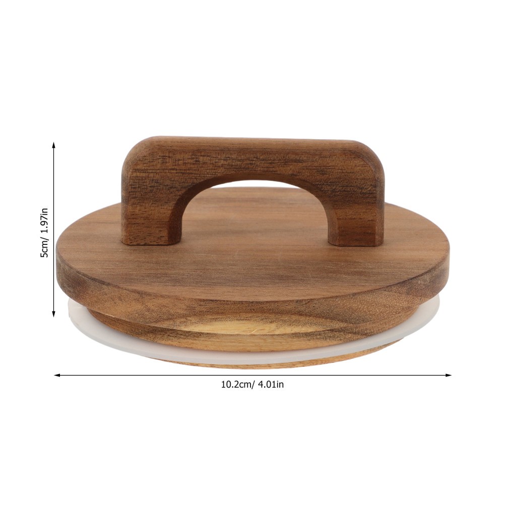 2 Pcs Storage Sealing Lid Wide Mouth Canning Lids Wooden Jar Acacia
