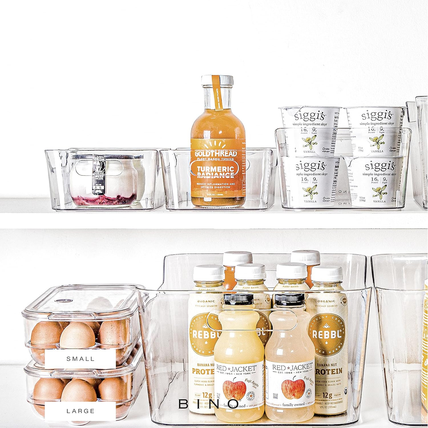 Plastic Egg Container for Refrigerator – Clear, 13 Count, Sturdy, Durable