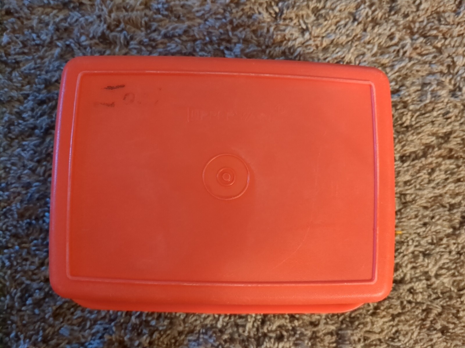 Tupperware Vintage 4.5 qt Red Rectangle Plastic Storage Container Snap Lid 2pc