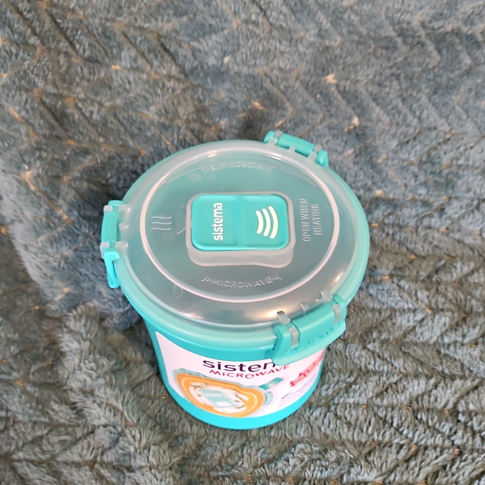 Sistema Turquoise Microwave Soup Mug, Plastic, Vented Lid, 656ml