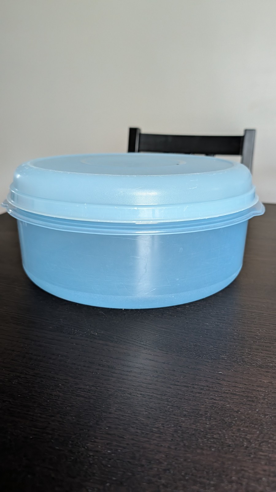 Rubbermaid 22 Cup Sheer Blue Round Servin Saver Bowl #5 with Blue Lid