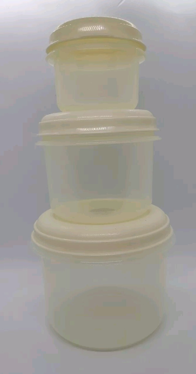 VTG Rubbermaid Servin’ Saver Round Square #1 6 7 8 Storage Container Nesting SET