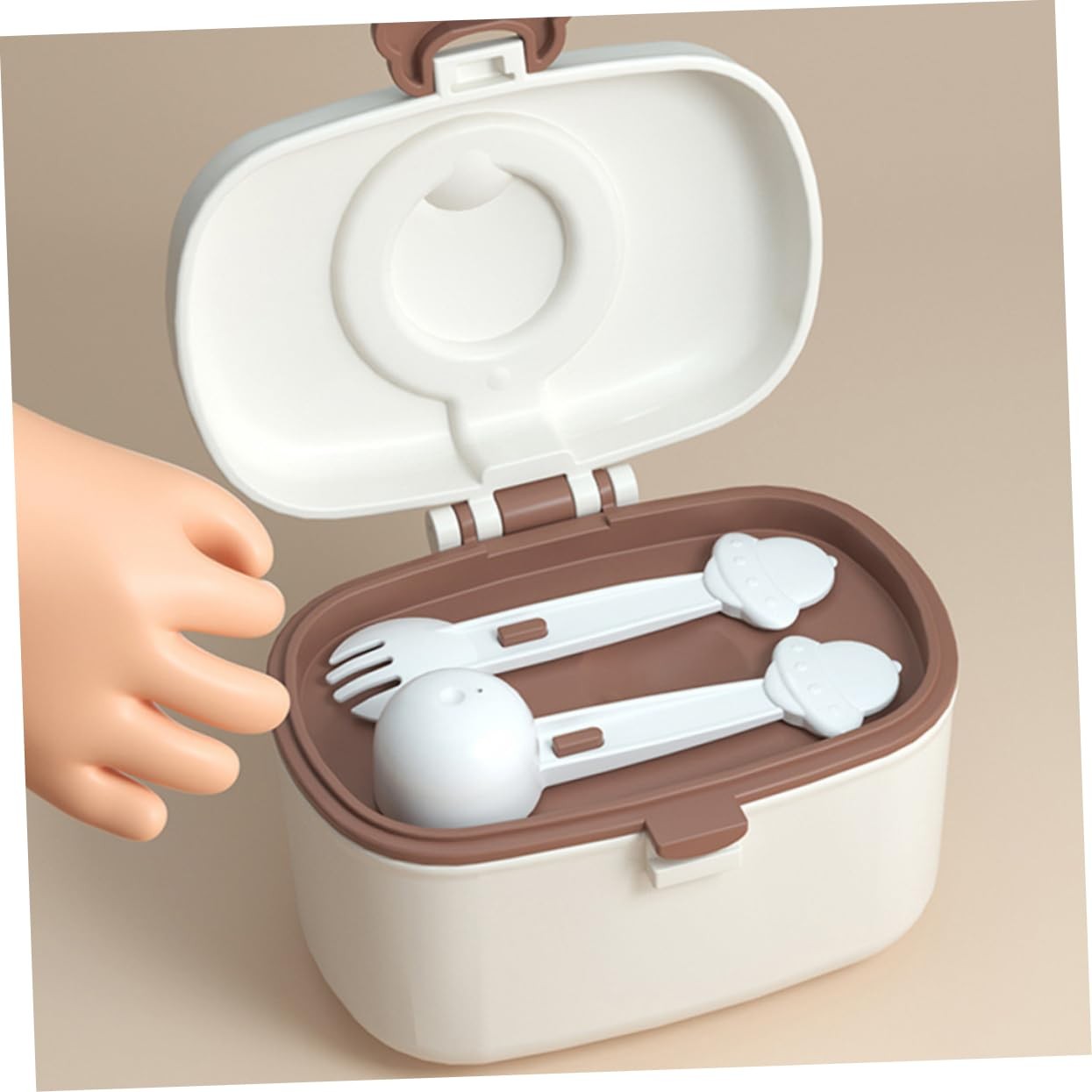 2-Pack Portable Milk Powder Dispenser Container with Scoop Forks for Baby For…