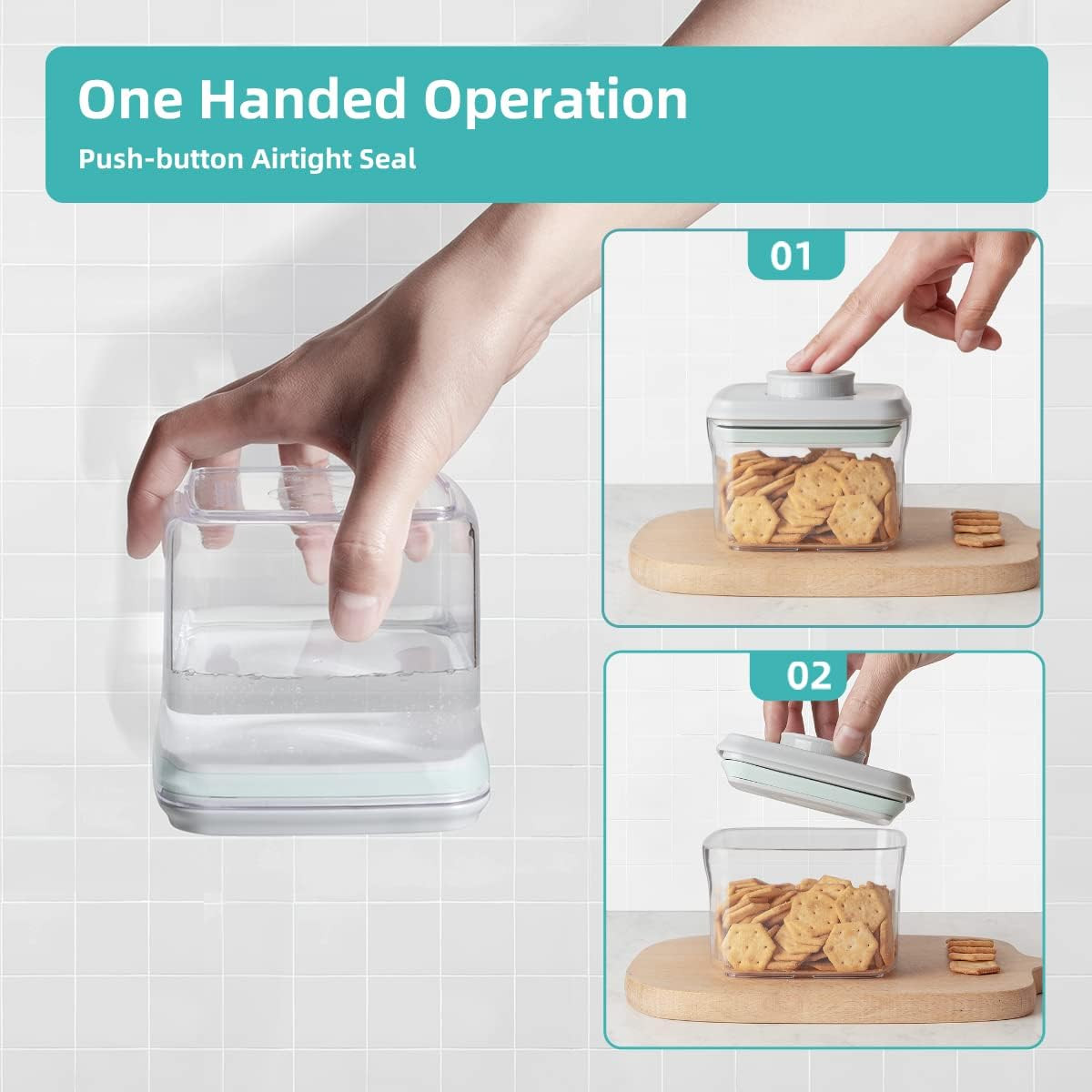 Stackable Airtight Food Container Set – 4 Pcs 380Ml BPA-Free Transparent
