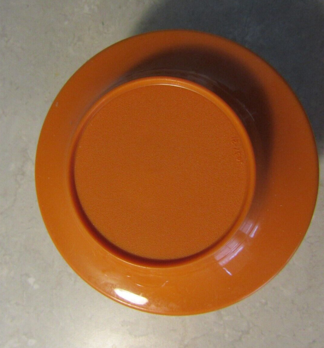 Vintage Tupperware 1436 Orange Service Bowl w/ Lid ~ 2 1/4″ Tall ~4 1/2″ DIA