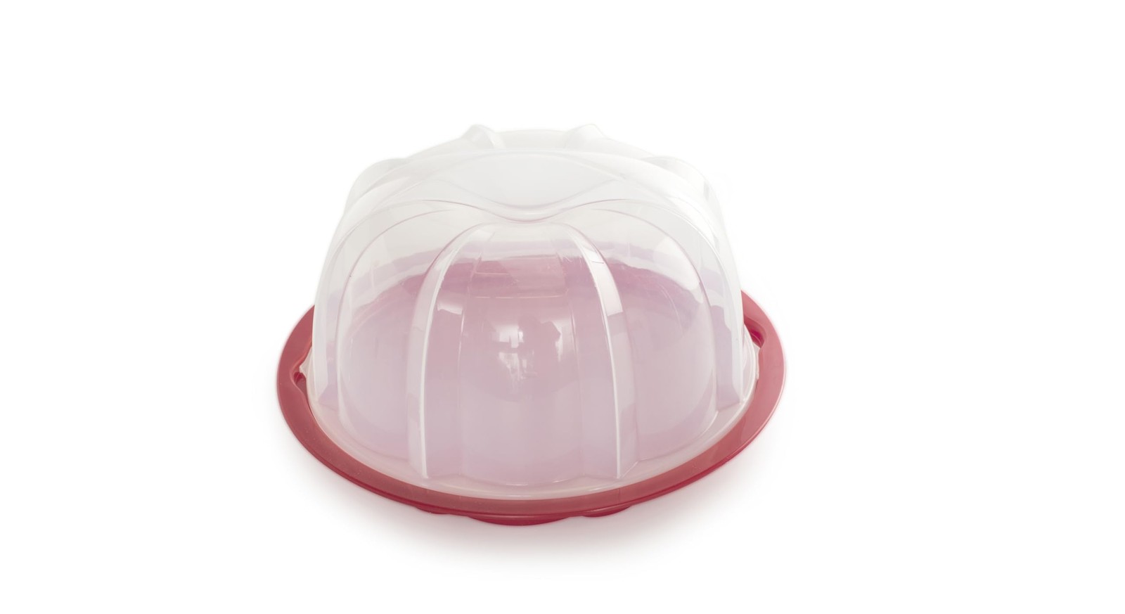 Nordic Ware Bundt Cake Keeper, Plastic, 13 in 13 L X 12 W X 7 H, Red