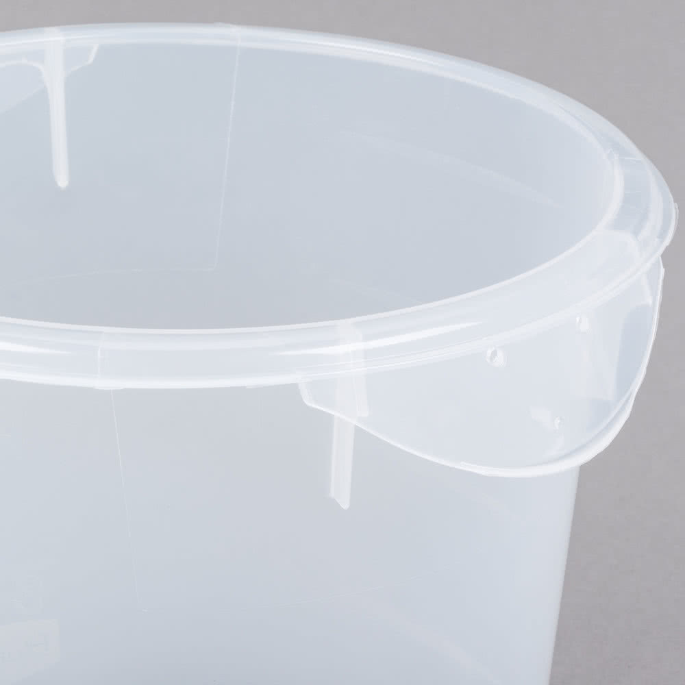 RUBBERMAID 5723-24 ROUND 6 QUART CONTAINER W/ LIDS BPA FREE/NSF (3 PER PACK)