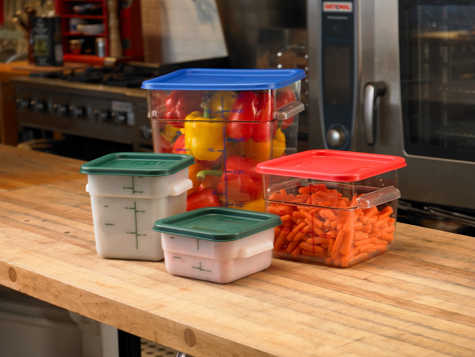 Carlisle FoodService Products Squares Square Food Storage 4QT, White