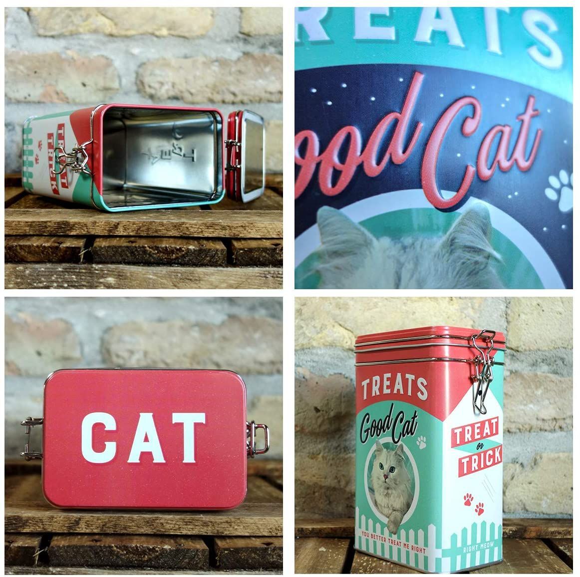 Nostalgic-Art – Metal Food Coffee Sugar Storage Tin Container Box – Good Cats
