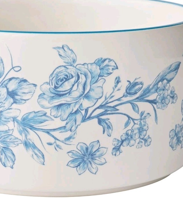 Pioneer Woman ~ Stoneware ~ 1.06 Quart ~ Food Storage Container ~ AGATHA Blue