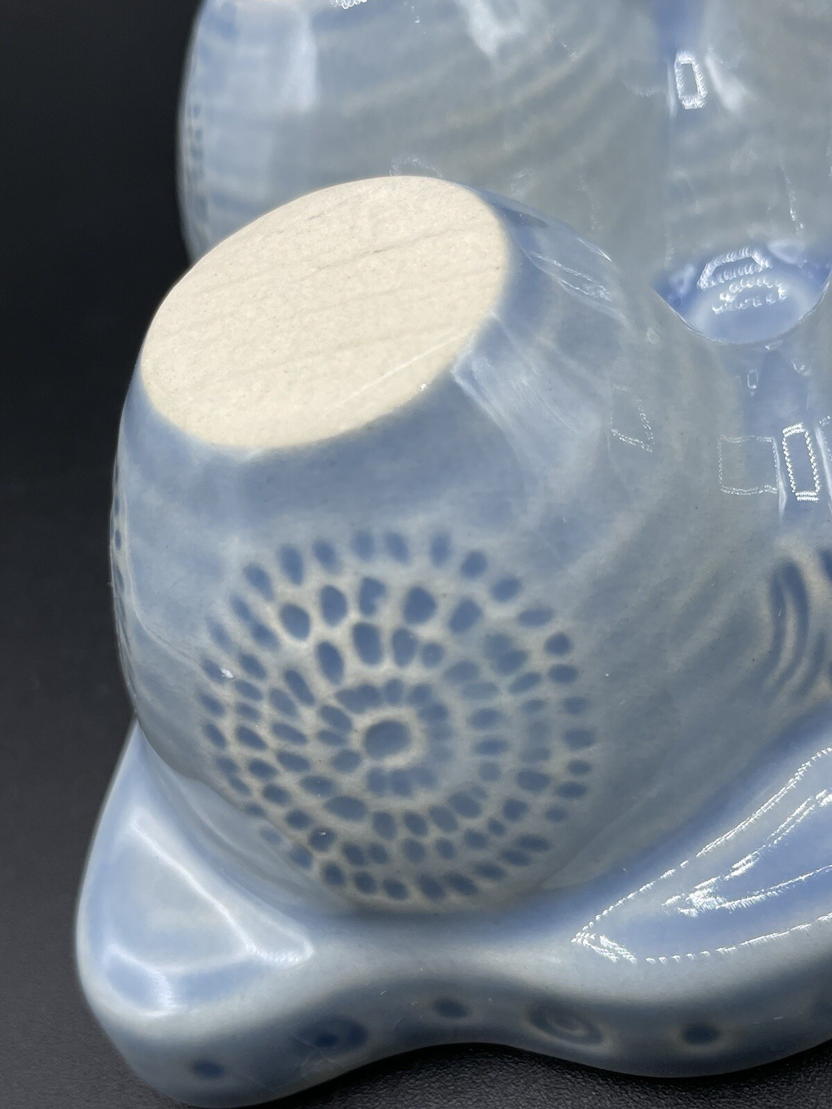 Anthropologie Old Havana Egg Crate Crackle Glazed Stoneware 1/2 Dozen Blue New