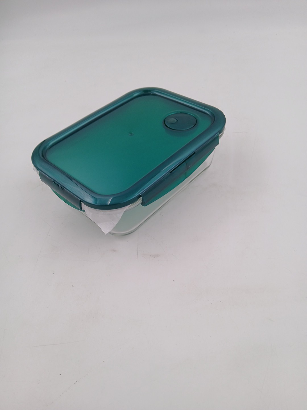 Lock N Lock Food Storage Container Rectangle Green and Clear Vent 8 x 6″