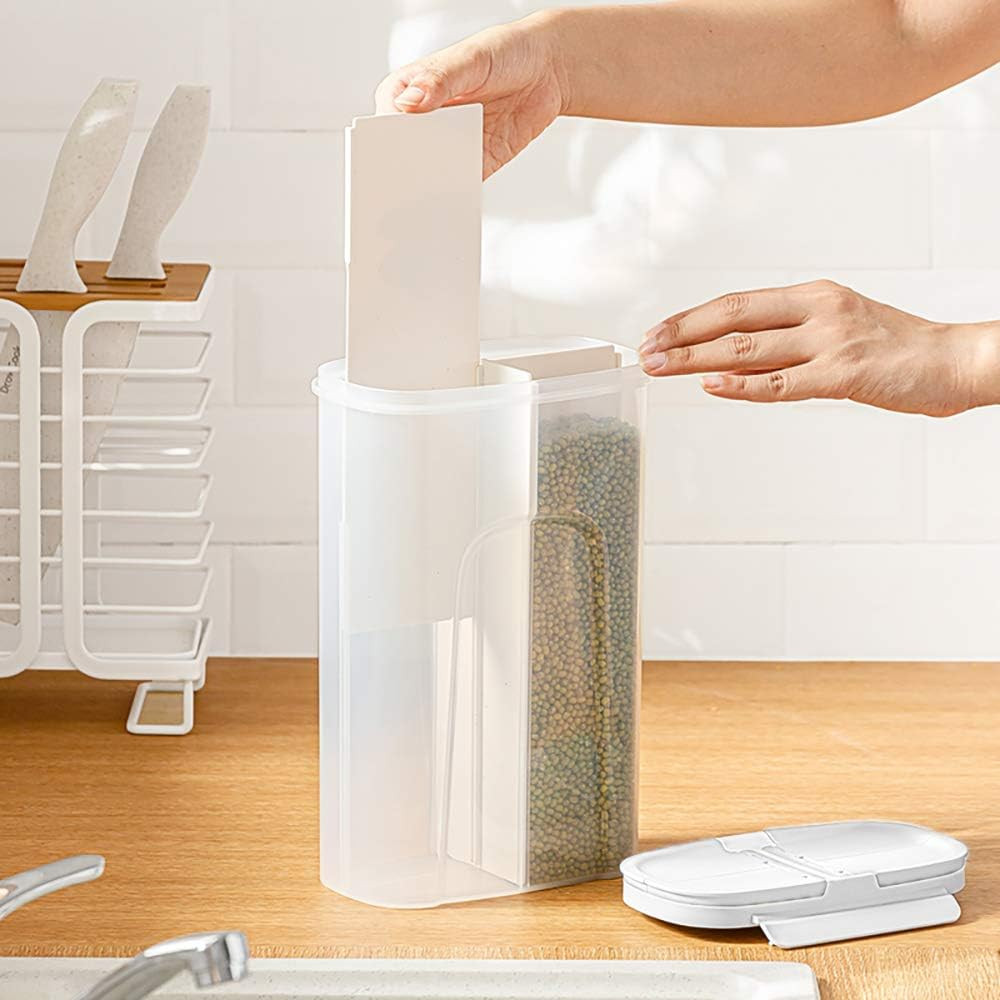 Storage Jars Canisters with Built-In Partition / 4 Compartments for Spaghetti Pa