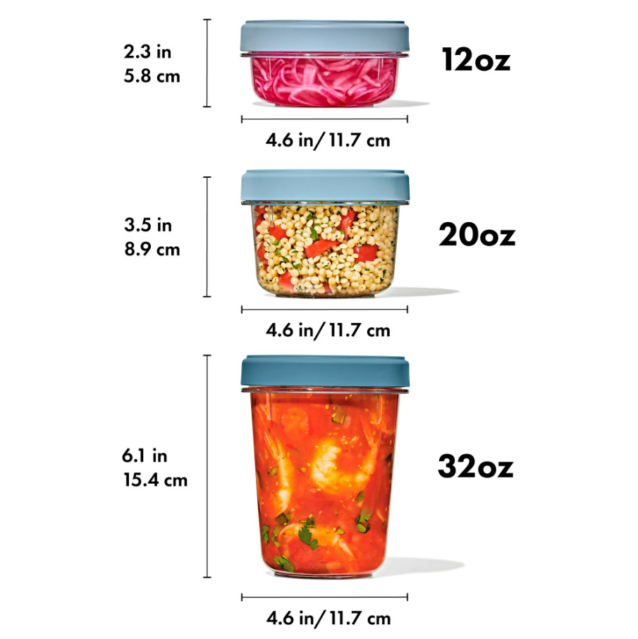 OXO Twist & Stack 12-Piece Food Storage Container Set, BPA-Free w/ Airtight Lids