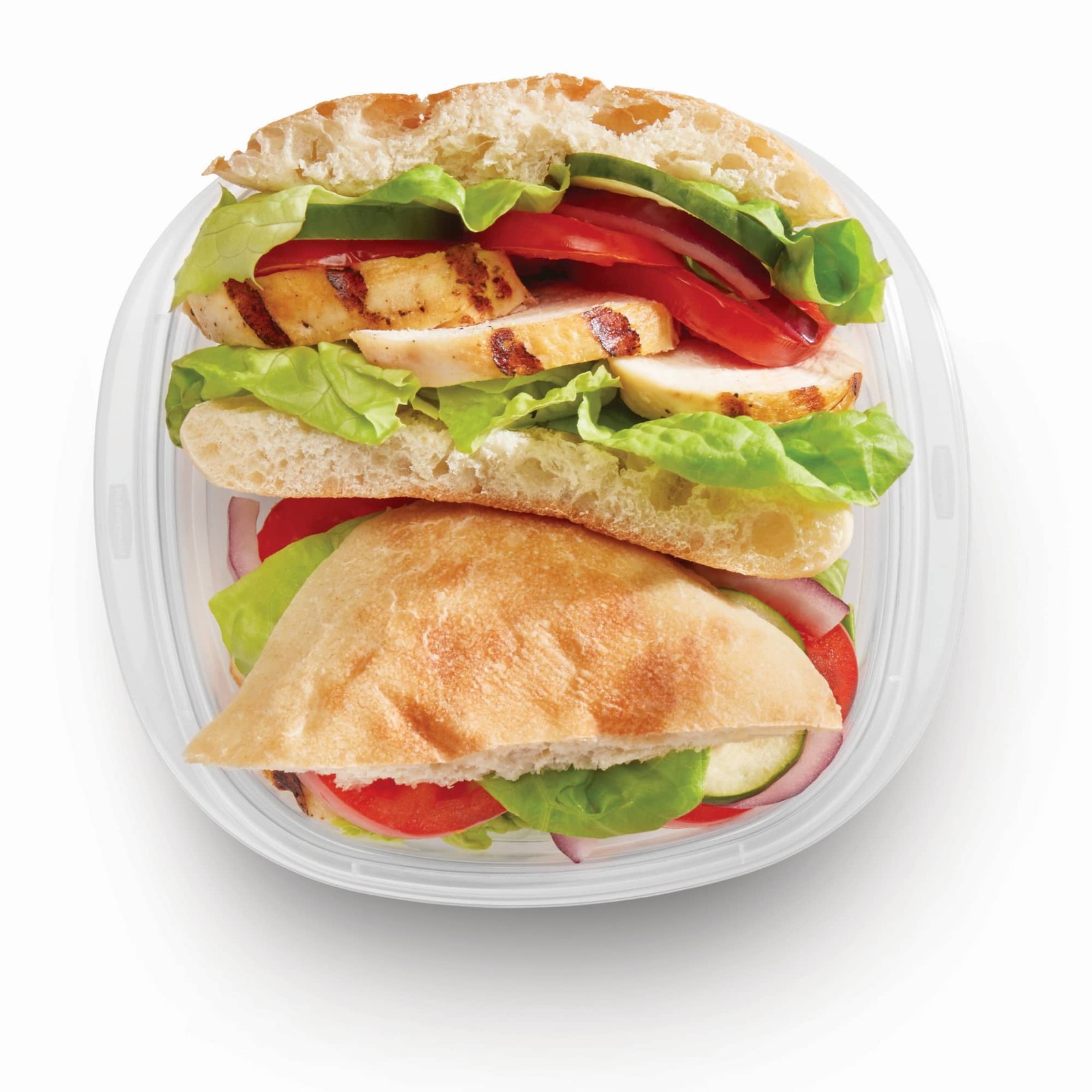 TakeAlongs 2.9-Cup Square Food Storage Containers, 4-Pack, Red