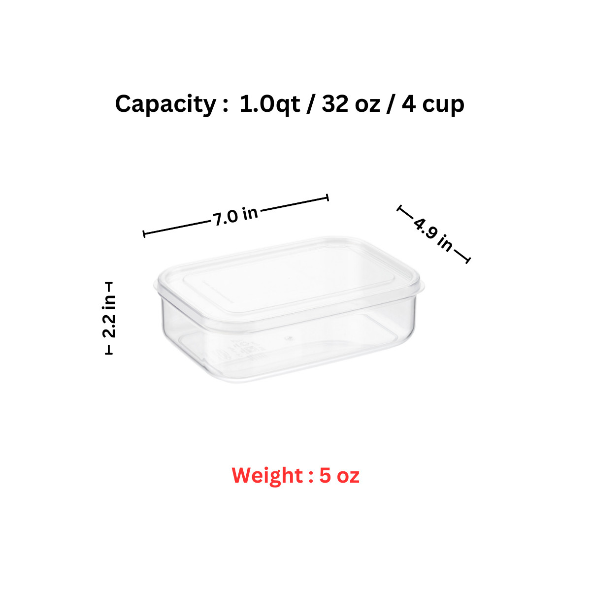 Lustroware Micro Clear Kitchen Pantry Food Storage Container Set with Lid