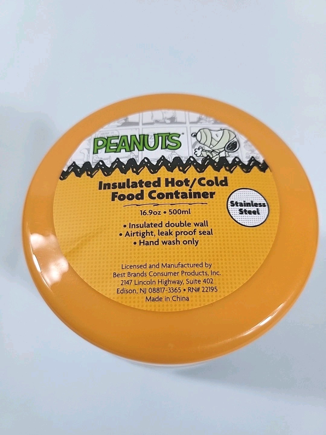 Peanuts New Snoopy Halloween Themed Insulated Hot/Cold Food Container 16.9oz