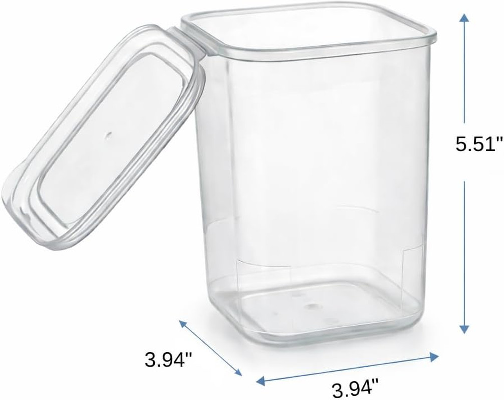 10 Pack 39 Oz Airtight Food Storage Containers with Attached Hinged Lids – Stack