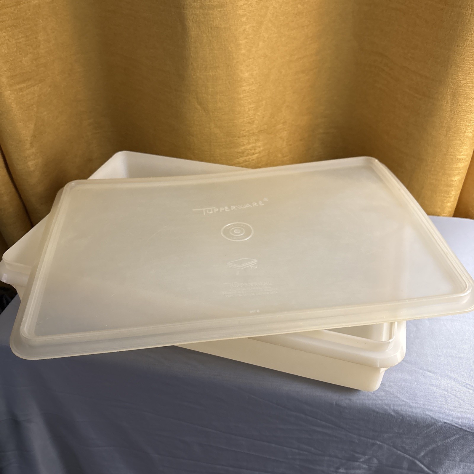 Vintage Tupperware Cold Cut Jello Cake Keeper 13″X 9″ Lid Storage Pan Rectangle