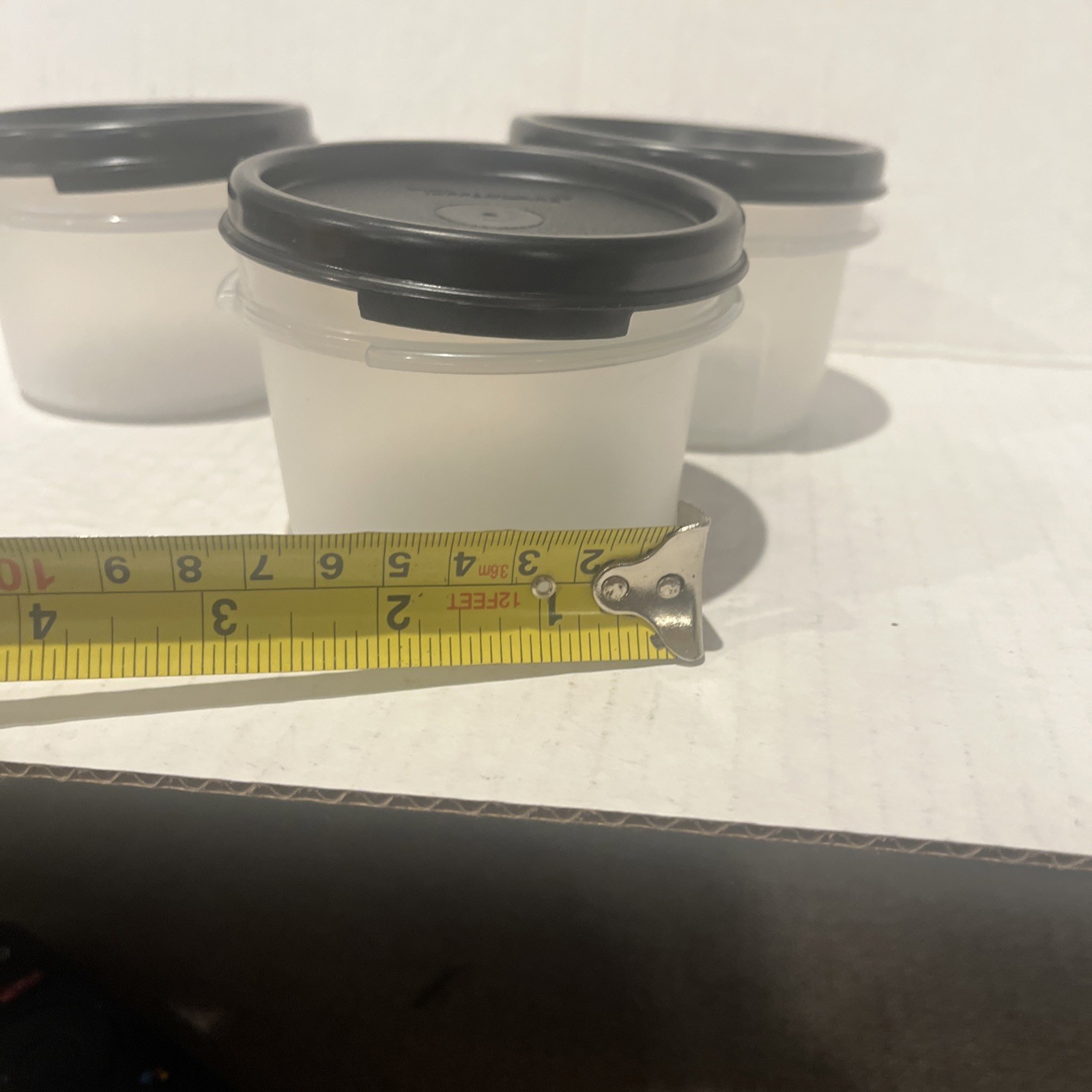 Tupperware Modular Mates Round #1 Set 3x 200ml New Black Seal