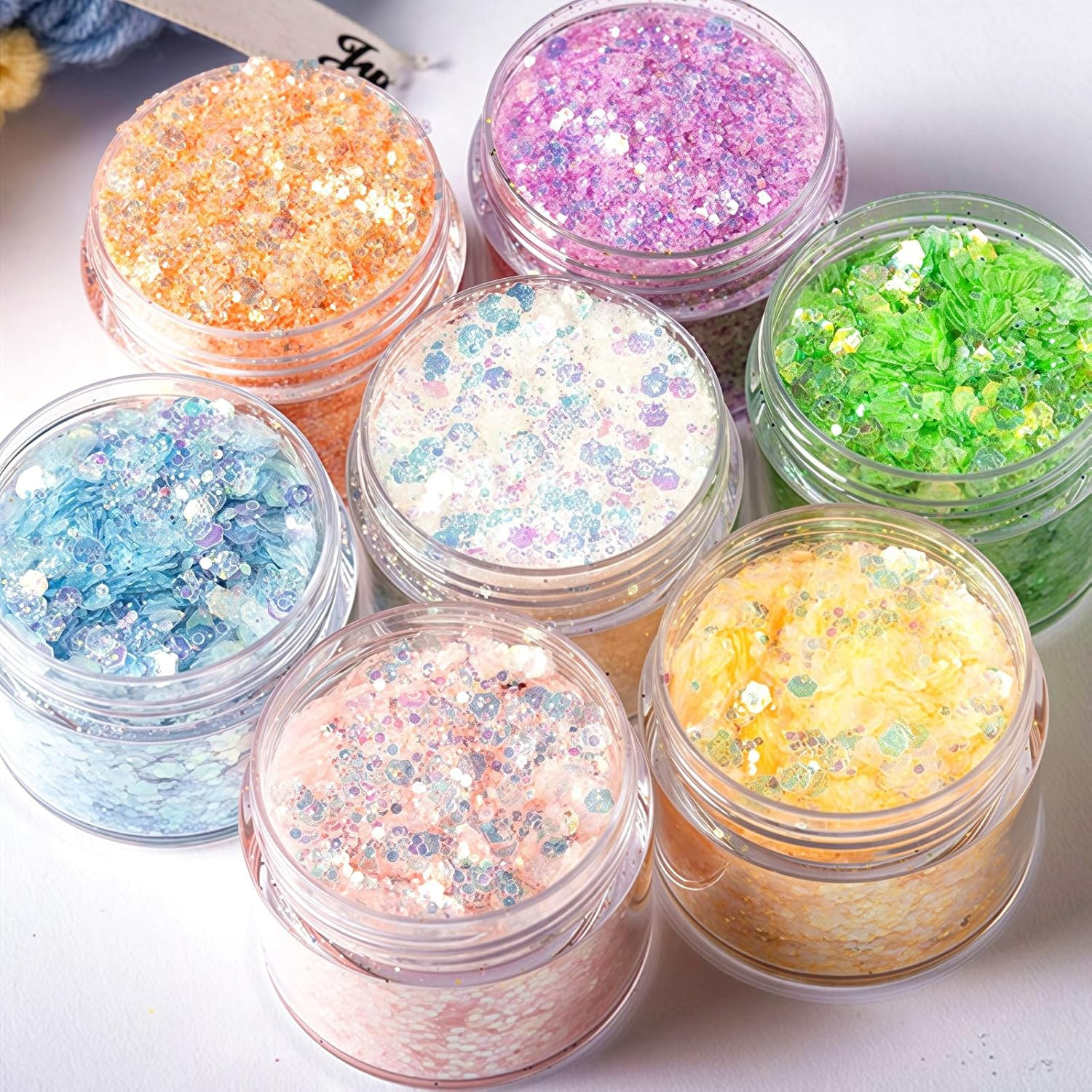 12 Pack 2 Oz Plastic Jars with White Lids, 2Oz Small Plastic Containers with Lid