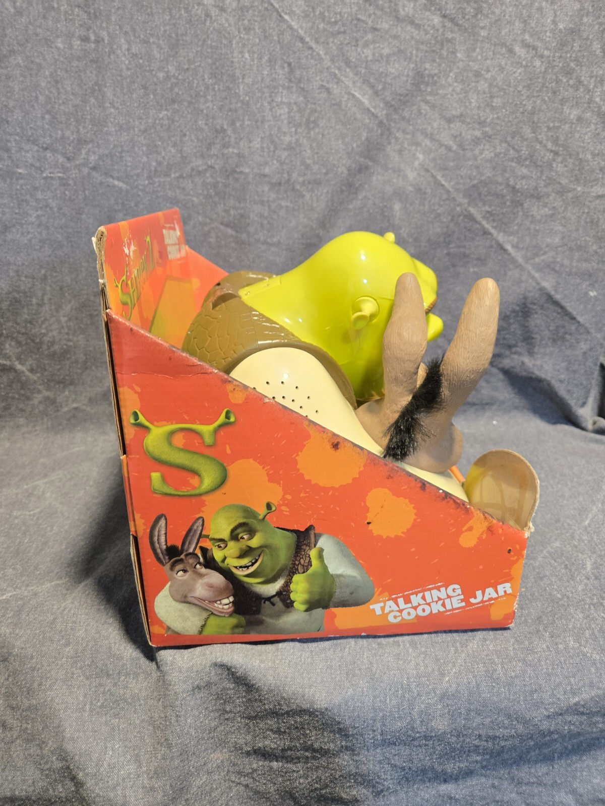 Rare Shrek & Donkey 2004 Talking Cookie Jar 2 Speaker Tested Working Condition