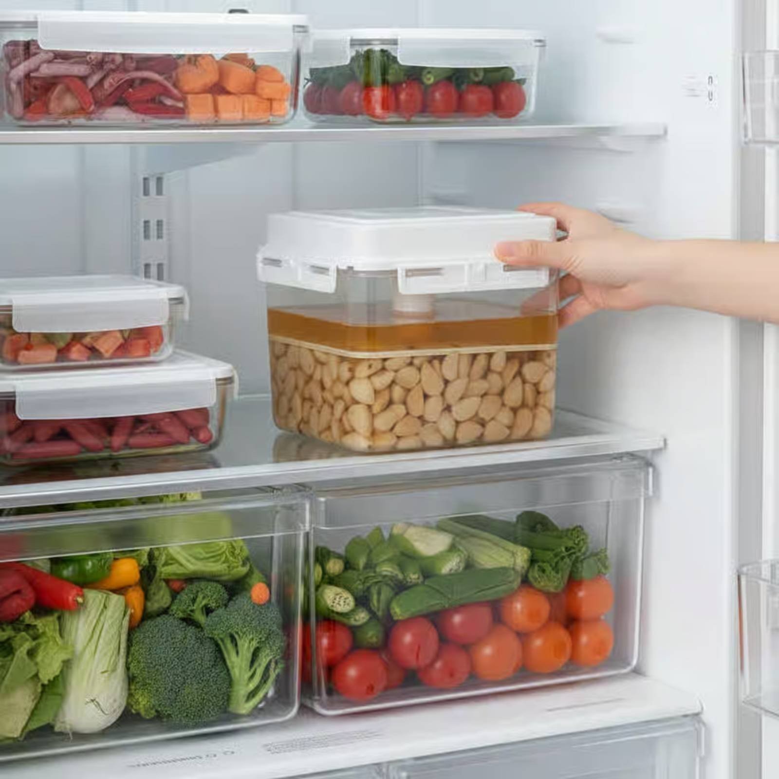 Kimchi Container Refrigerator Safe Airtight Pickle Jar Included for Fermenting