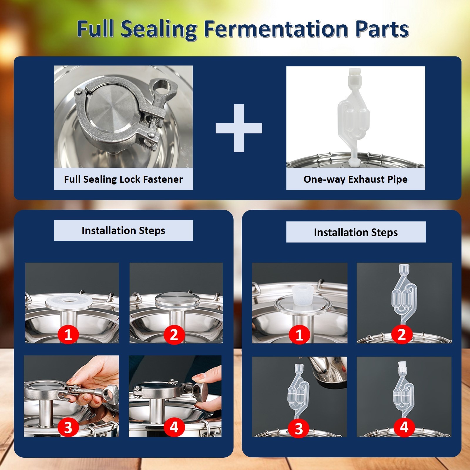 304 Stainless Steel Fermenter Tank 64L Capacity Sealing Storage Tank with Faucet