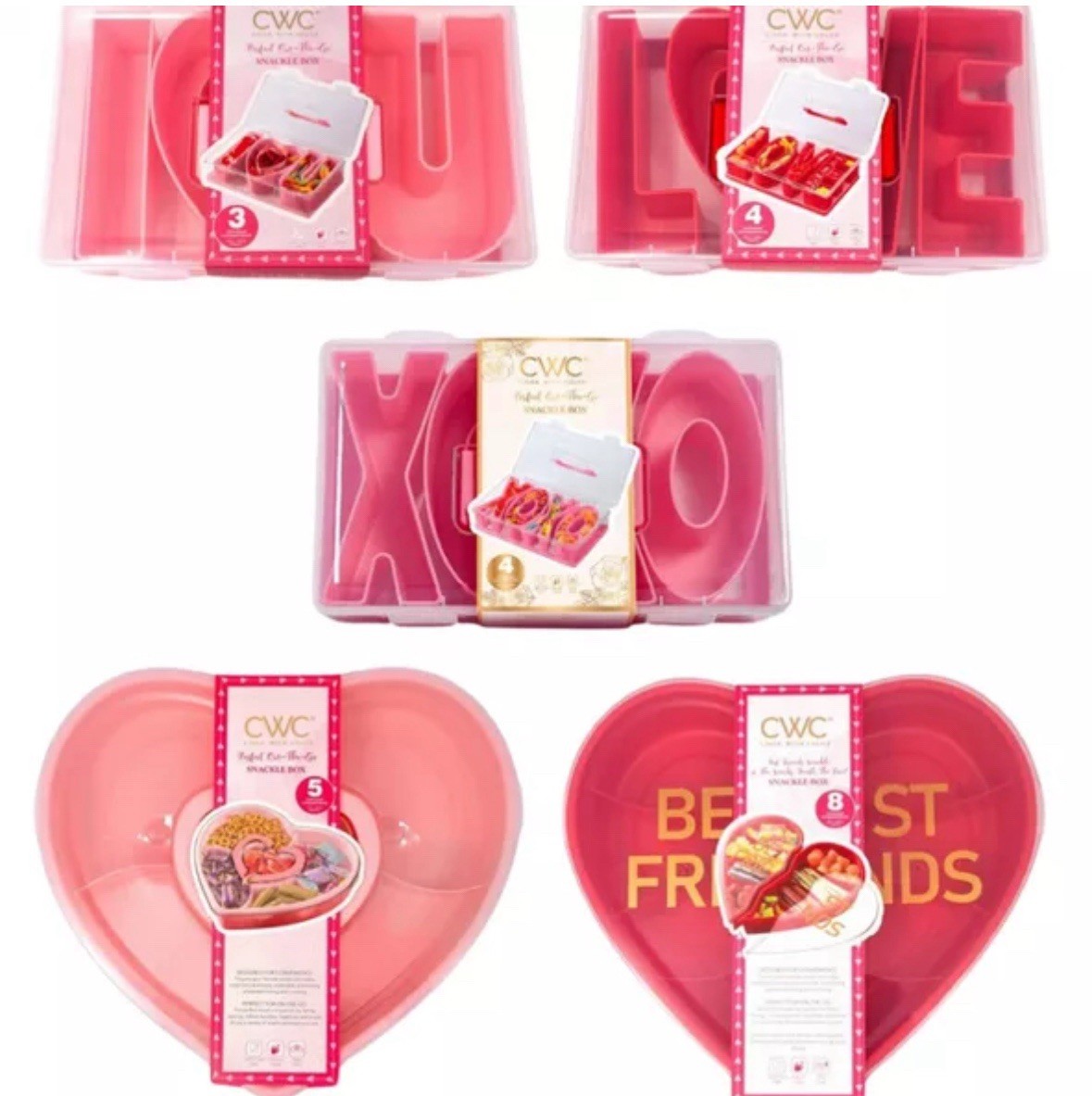 TARGET Valentine Best Friends Heart-Shaped Snack Box SNACKLE Box Red