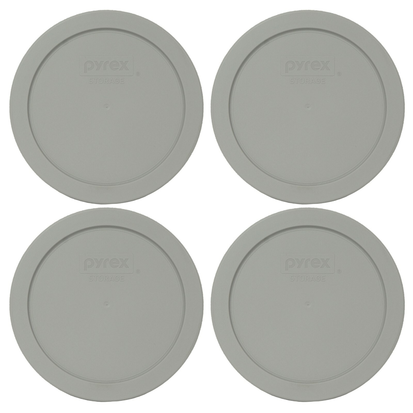 Pyrex 7201-PC Jet Gray Plastic Storage Replacement Lid Cover (4-Pack)