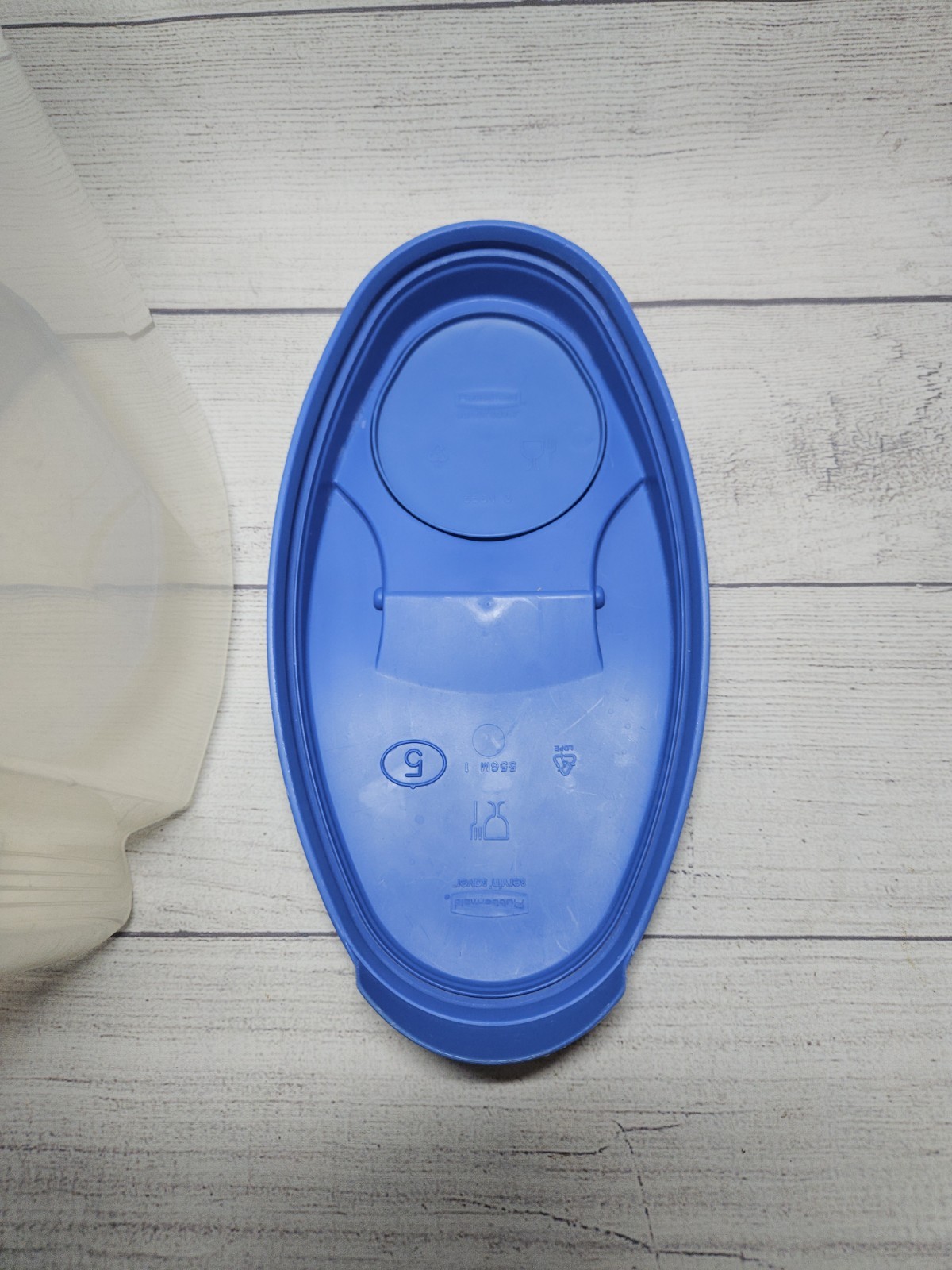 Vtg Rubbermaid Servin Saver Cereal Storage Container 1.5 Gallon BLUE w EZ Lid #5