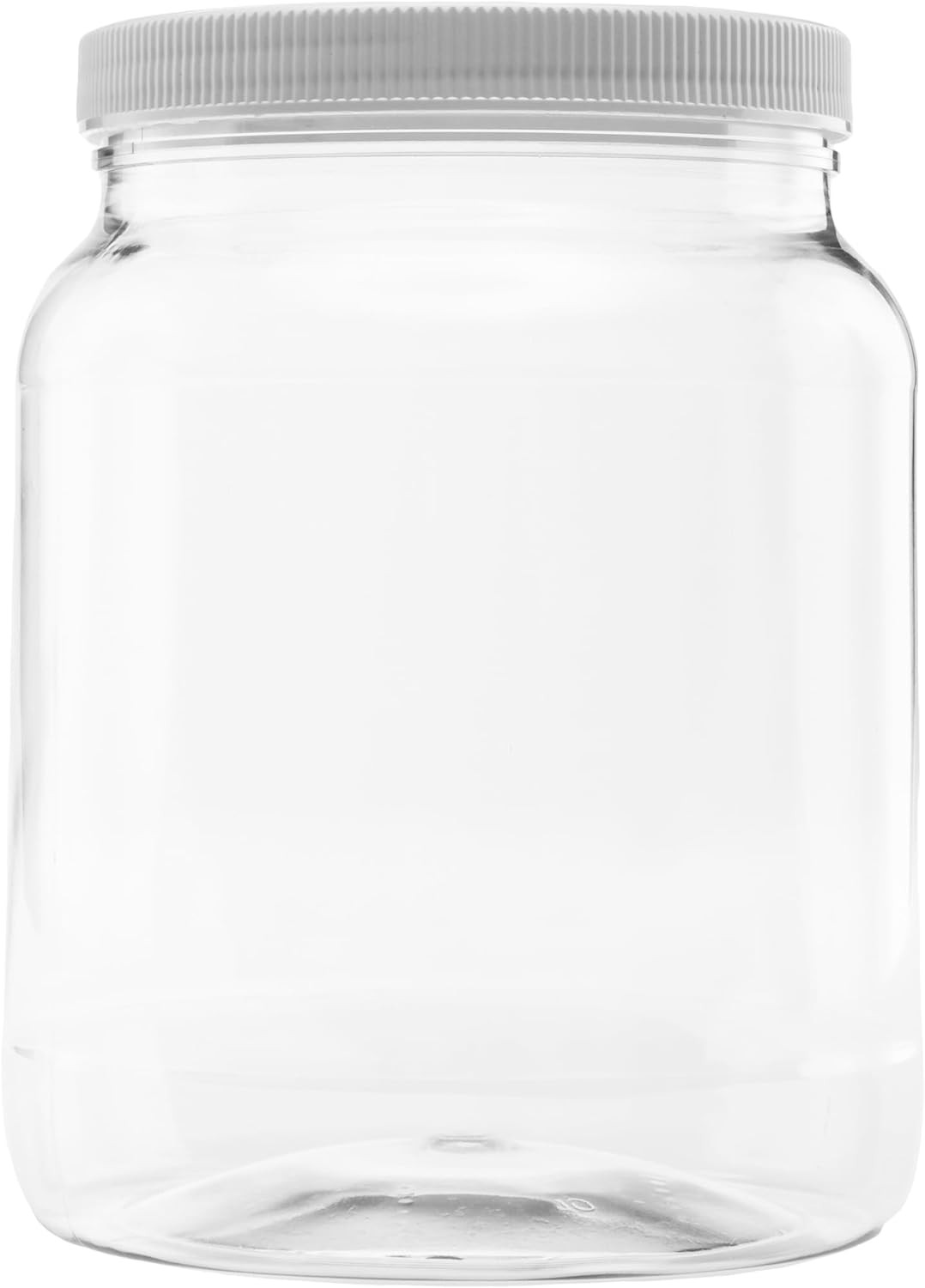 Plastic Storage Jars with Leak Proof Lids, BPA Free, Hand Wash Only (64Oz, 1PK W