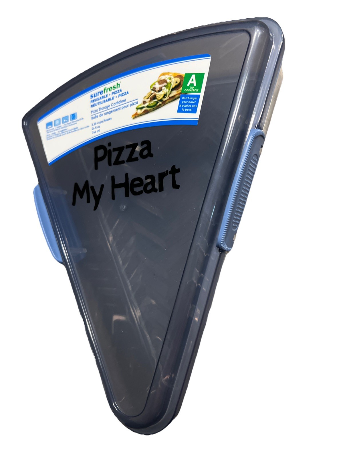 “Pizza My Heart” Pizza Storage Lunch Container Space-Saver Reusable BPA-free