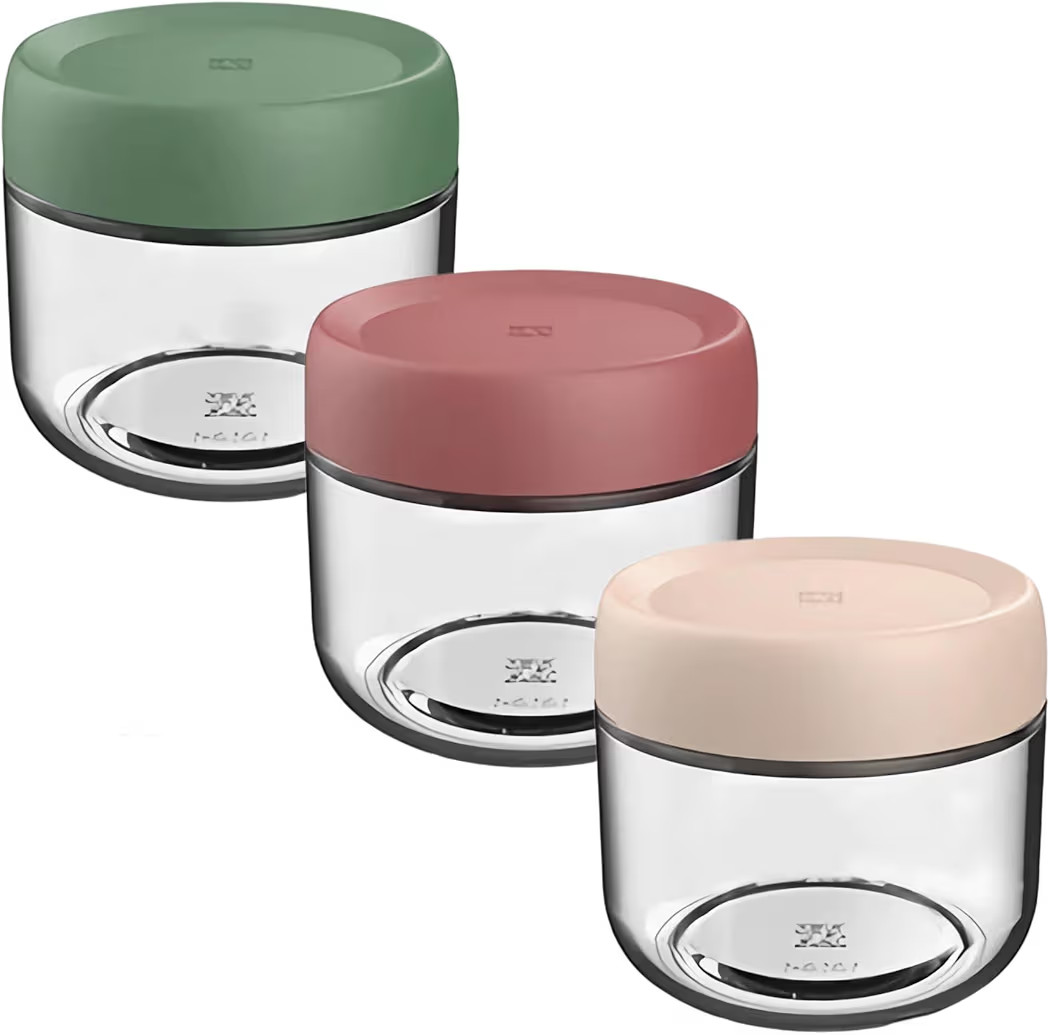 3pcs Glass Jar and Screw lid leakproof for overnight oats, yoghurt jar. 3 colors