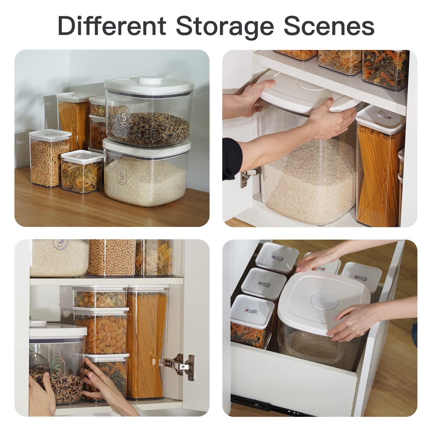 20-25 lbs Rice Dispenser,10.5 Qt/10 L/22-25 lbs Rice Container Storage with M…