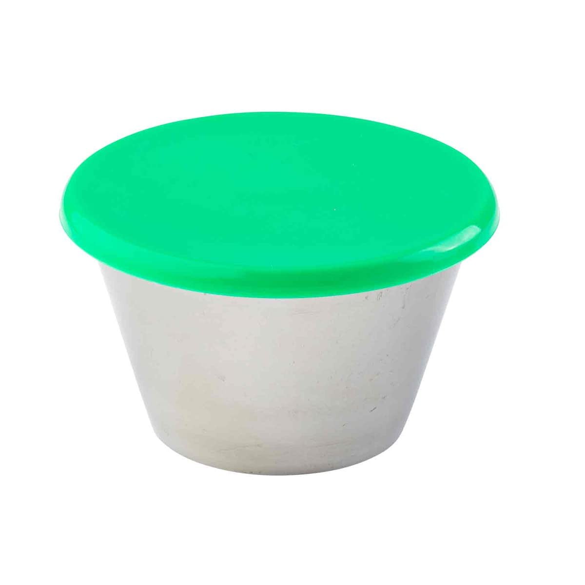 5 Oz Round Stainless Steel Ramekins Pack Of 6 With Assorted Color Lids