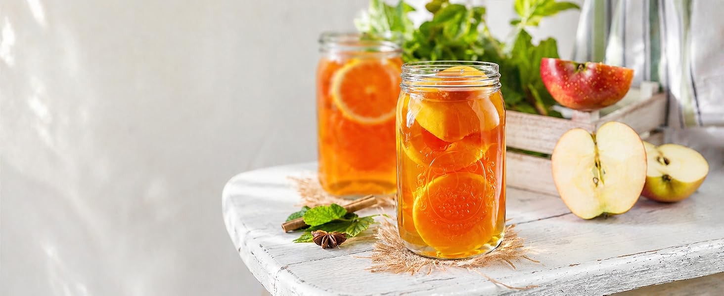 Wide Mouth Mason Jars with Lids [], Canning Jars with Metal Airtight Lids and