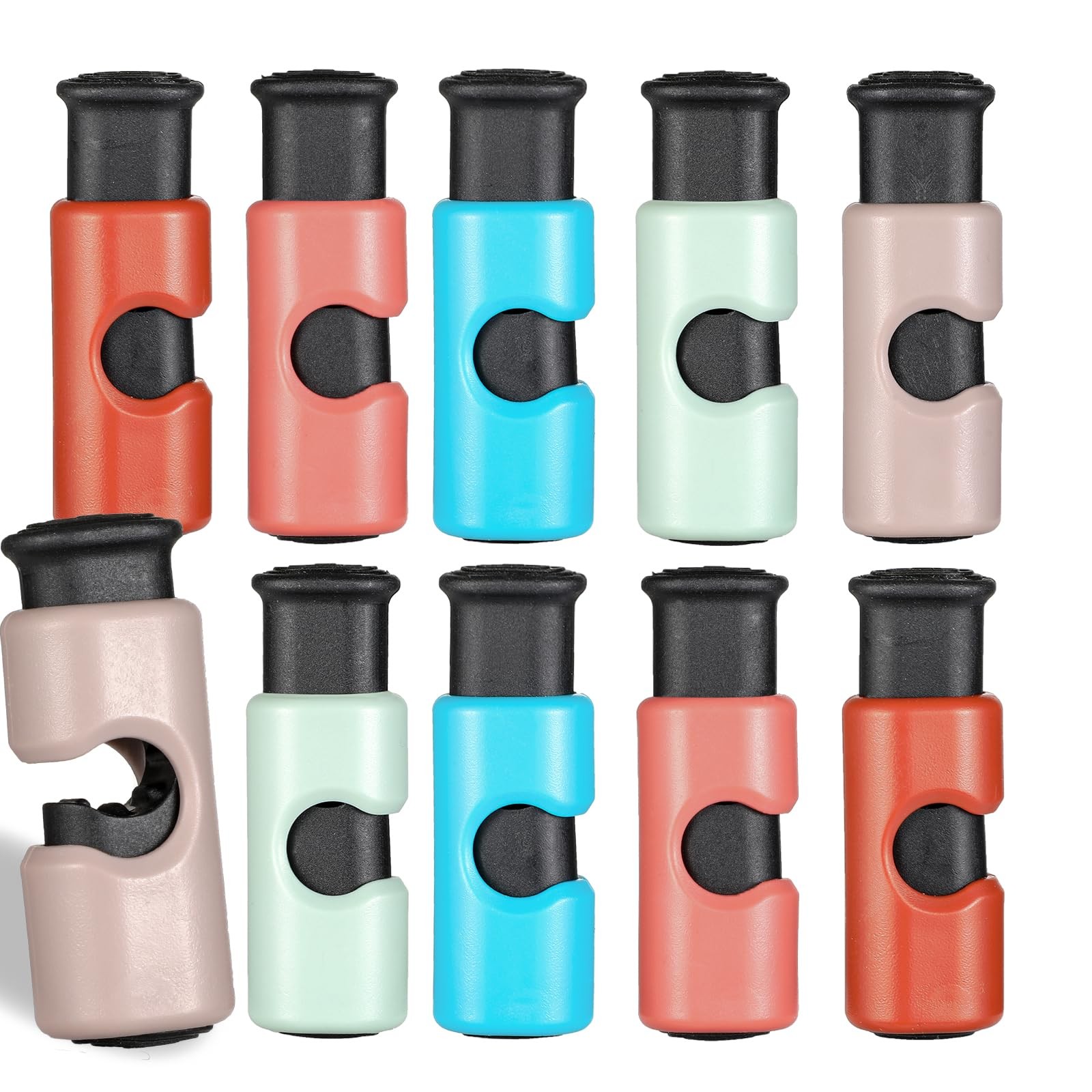 10PCS Colored Squeeze and Lock Bread Bag Clips, Chip Clips, Food, Bag Sealer