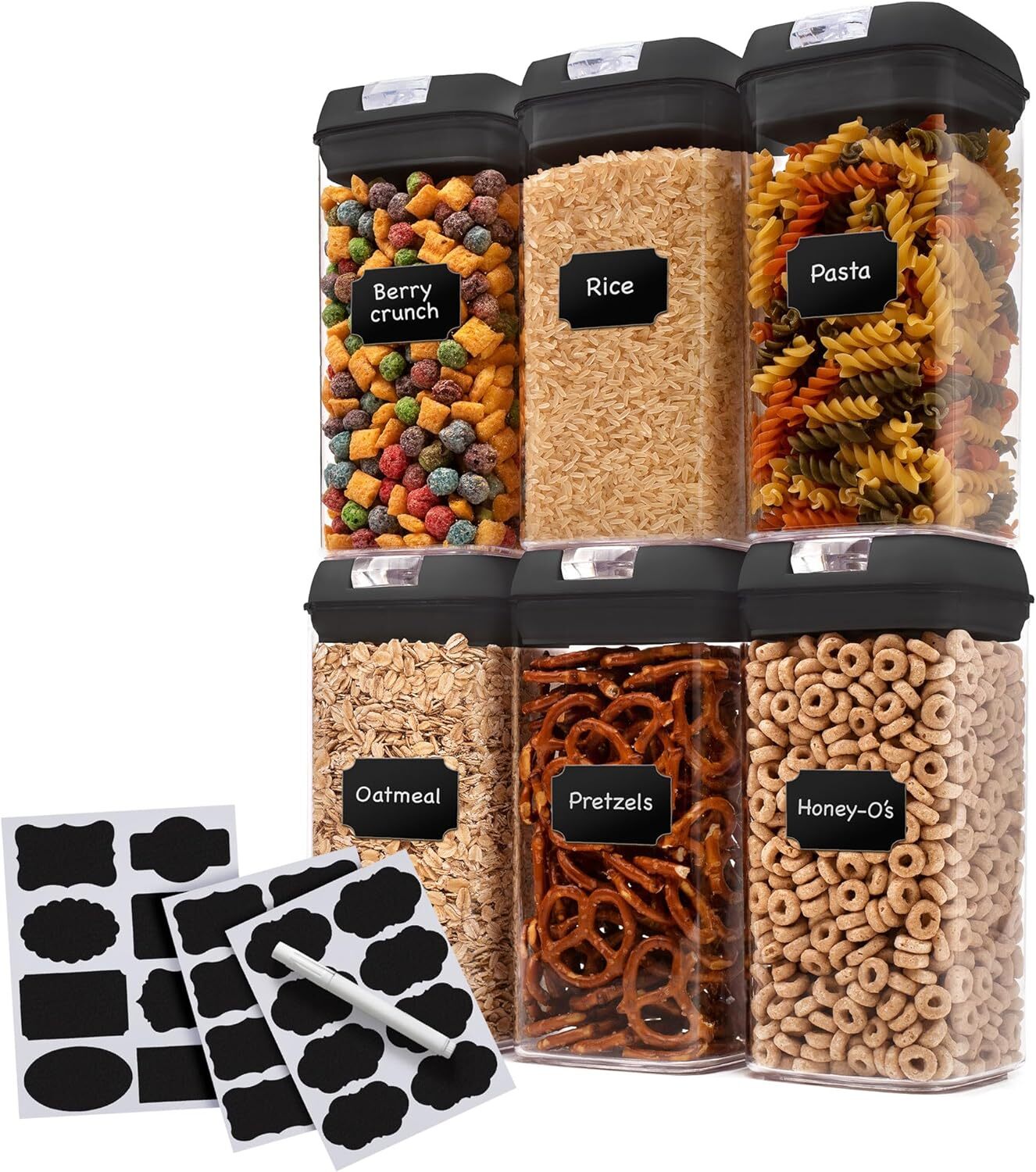 Cheer Collection 6 Piece Food Storage Containers, 1.2L
