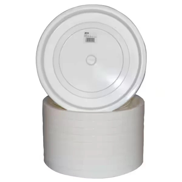 3.5 Gallon and 5 Gallon Bucket Lid 10 Pack Bpa Free Durable Heavy Duty Plastic