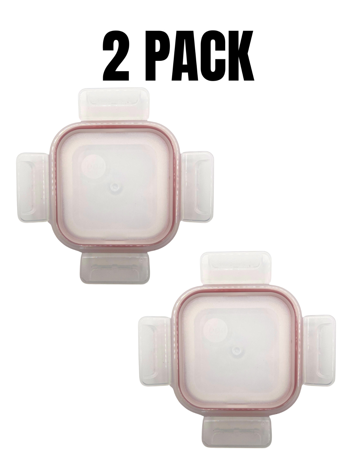 Snapware Food Network Airtight Replacement Lid Snap On 4×4″ Transparent Red NEW!